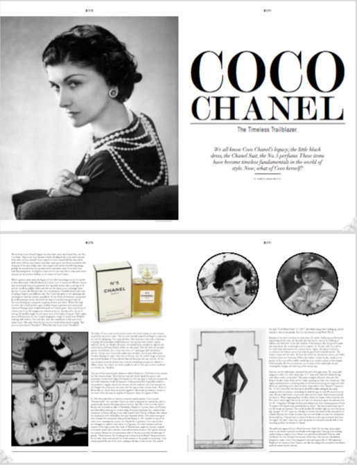FashionTV Magazine Eternal Issue – In Depth – Coco Chanel – Amira  Waworuntu's Online Portfolio